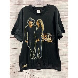 Tim McGraw Faith Hill Soul2Soul Tour 2007 T-Shirt Mens Large Black Concert Tee